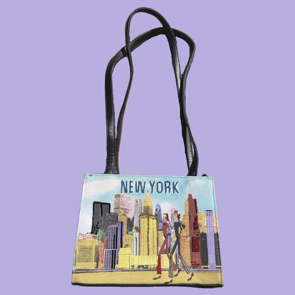Frankie & Johnnie Handbags - ☆⋆🏙️｡ Frankie & Johnnie beaded New York City purse 𖦹°🏙️‧☆